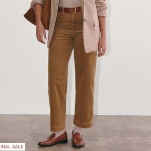 Everlane The Sailor Pant in Corduroy Toasted Coconut Brown Women's Size 4